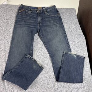 Ariat Jeans Men's 34 Blue Denim M2 Relaxed Boot Cut Traditional *read*